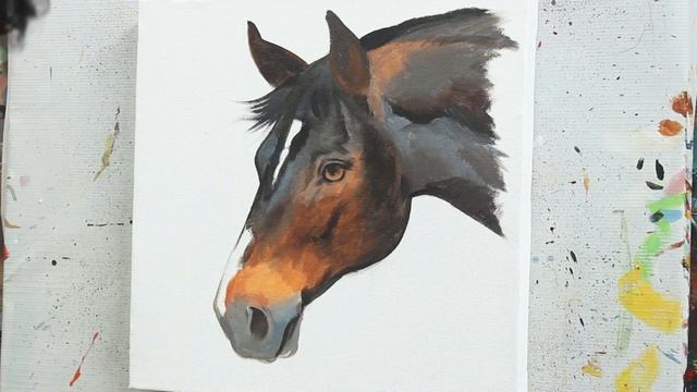 Easy Horse Acrylic Painting Tutorial || ARTOHOLIC