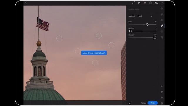 How To Use The Healing Brush In The Adobe Lightroom For Mobile App смотреть онлайн