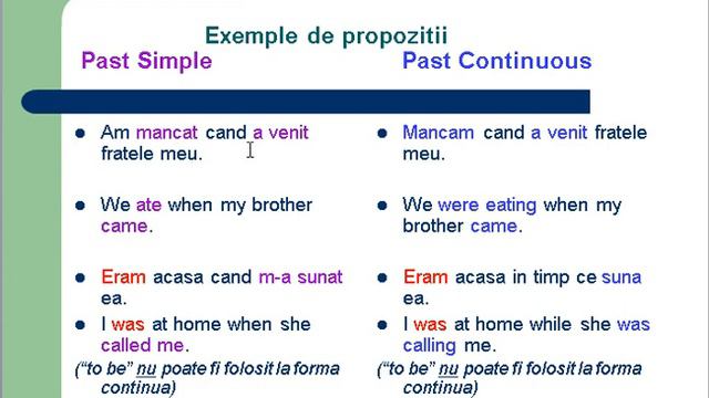 Past Simple Vs Past Continuous