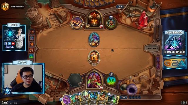 Hearthstone Amaz Playing Legend Ranked N'zoth Reno Rogue смотреть онлайн