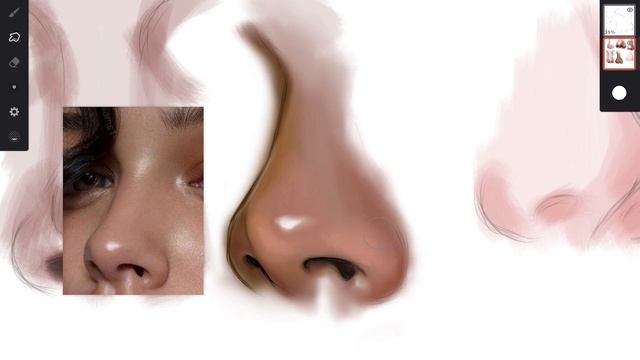 How to Draw a Nose (Digital Art Full Process) смотреть онлайн