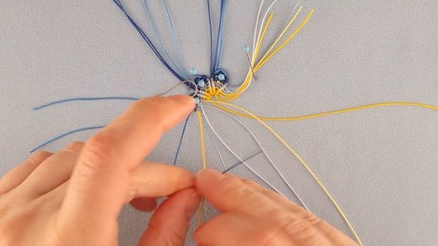 How to make a multicolored flower, DIY micro macrame jewelry смотреть онлайн