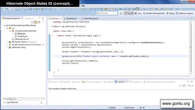 Hibernate Tutorial part 16 Hibernate Object States 02 Transient, Persistent and Detached States смотреть онлайн