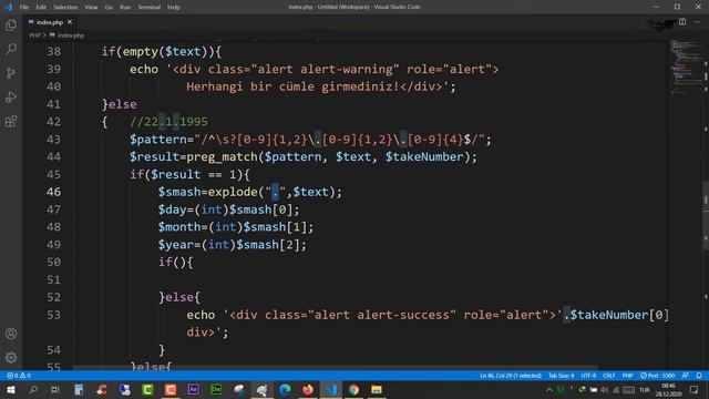 PHP Ders 68 Düzenli İfadeler ile Doğum Tarihi Kontrolü смотреть онлайн