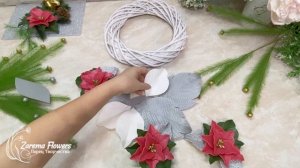 DIY/?Новогодний декор своими руками/?Нарядно и бюджетно/?Рождественский венок из ротанга и изолона❄