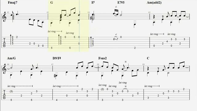 Your Song - Elton John - Fingerstyle Guitar TAB смотреть онлайн