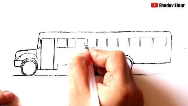 Как нарисовать школьный Автобус смотреть онлайн