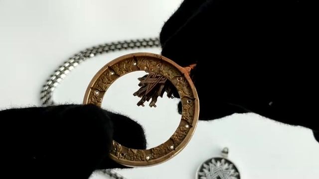 Большой серебряный кулон-оберег Звезда Руси (квадрат Сварога) в Cолнце. смотреть онлайн