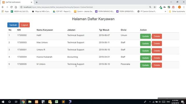APLIKASI INPUT DATA KARYAWAN BERBASIS WEB MENGGUNAKAN PHP MYSQLi смотреть онлайн