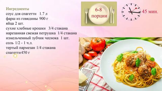 Простой рецепт спагетти с фрикадельками смотреть онлайн