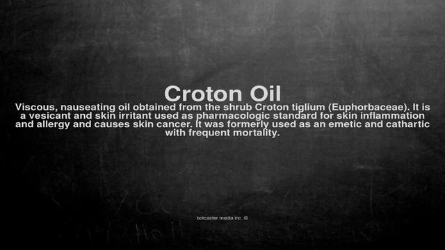 Medical vocabulary: What does Croton Oil mean смотреть онлайн