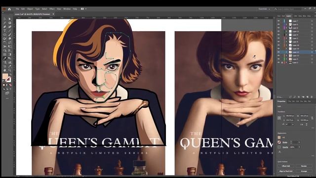 Adobe Illustrator Tutorial : Gaming Mascot Logo Design ( The Queen's Gambit ) Speed Art смотреть онлайн