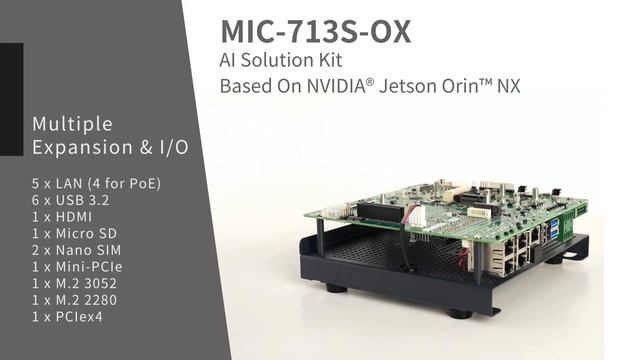 MIC-713S-OX -Advantech Latest AI Solution Kit Based on NVIDIA® Jetson Orin™ NX смотреть онлайн