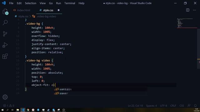 Делаем видео фон для сайта на чистом HTML + CSS за 5 минут. смотреть онлайн