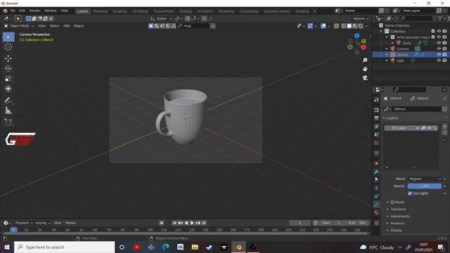 Get Grease Pencil Outlines Around Your Model Blender 2.93! смотреть онлайн