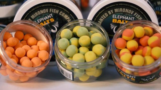 "Elephant Baits". Линейка насадочных бойлов от фирмы "Mironov". смотреть онлайн