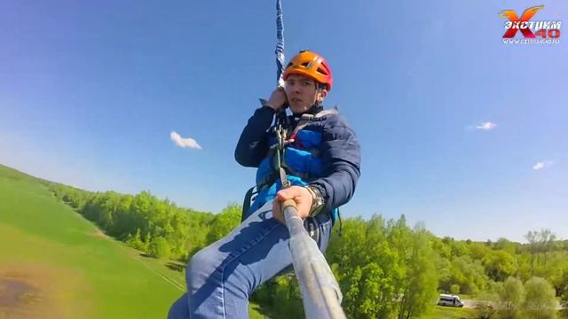 Прыжок с веревкой 50м. в Калуге - Панин Максим смотреть онлайн