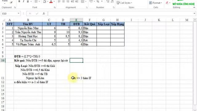Học Online Excel 2013 Bài 12