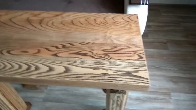 Журнальный столик из массива ясеня своими руками, на колесиках. смотреть онлайн