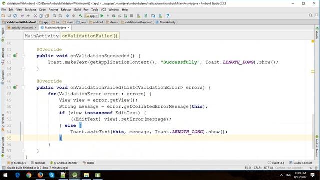 Android Form Validation with EditText смотреть онлайн