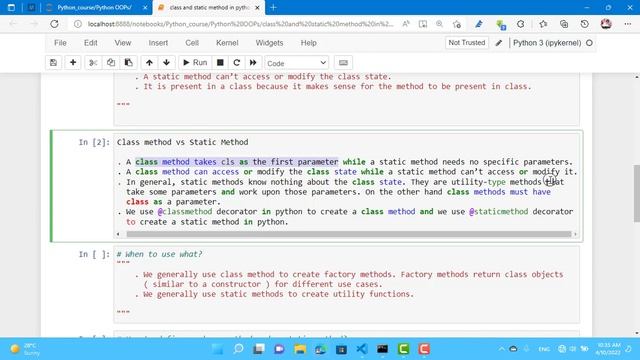 42 - Python class and static methods смотреть онлайн