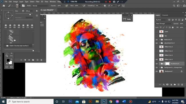 Multicolored Portrait Photoshop Action смотреть онлайн