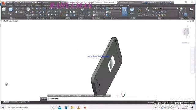 #AUTOCAD 3D design of iphone in Autocad смотреть онлайн