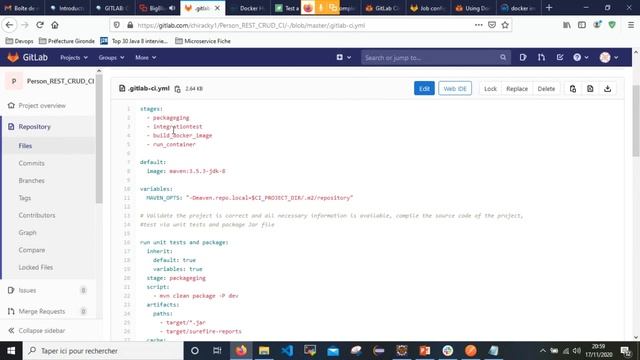 Mise en place d’un pipeline gitlab-ci d'une application java spring boot - devops bootcamp смотреть онлайн