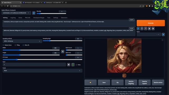 ПОРТРЕТ МАСЛОМ в STABLE DIFFUSION смотреть онлайн
