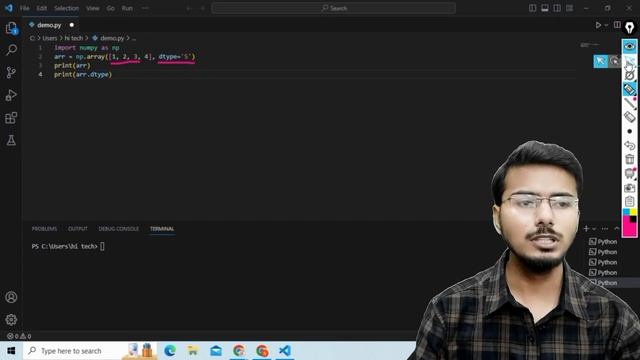 Python O level Full course in Hindi | Python for beginners in Hindi | m3r5 python #29 NumPy Datatyp смотреть онлайн