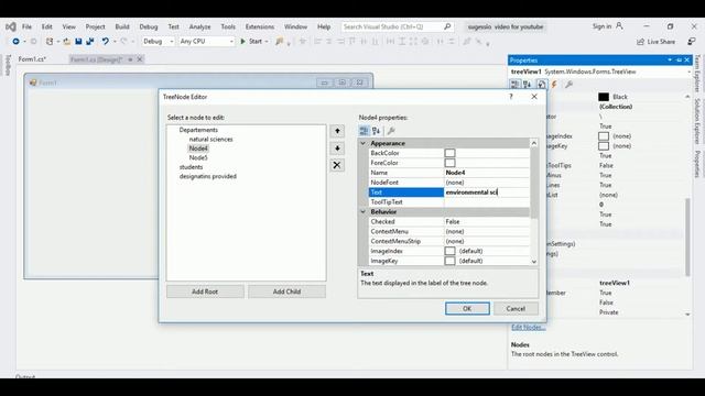 C# Visual studio tutorial | How to use TreeView (Add Items in TreeView) смотреть онлайн