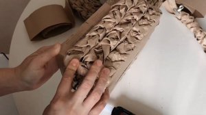 DIY | Плетёная корзина из картонной коробки и крафт бумаги. Интерьерная корзина своими руками