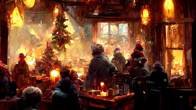 🍺 Stop here and take some rest – Christmas Ambience in Tavern. смотреть онлайн