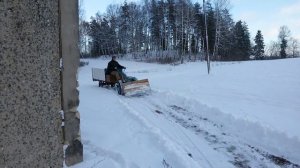 Тест отвала для снега мотоблока мтз  отвал самоделка