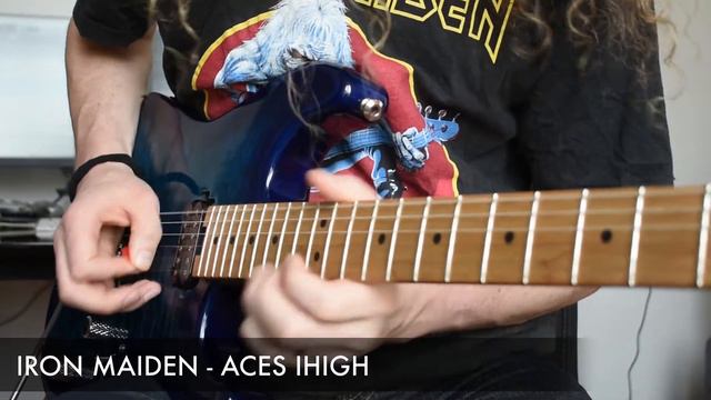 Iron Maiden - Aces High (Dave Murray / Adrian Smith) Solo Cover by Sacha Baptista смотреть онлайн