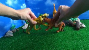 Мультик Дикие Животные Для Детей! Игрушечный Зоопарк!  Zoo Toy Animals!