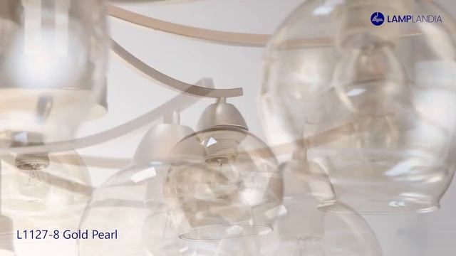 Потолочная люстра Lamplandia Pearl L1127-8 GOLD PEARL, E27*макс 60Вт смотреть онлайн