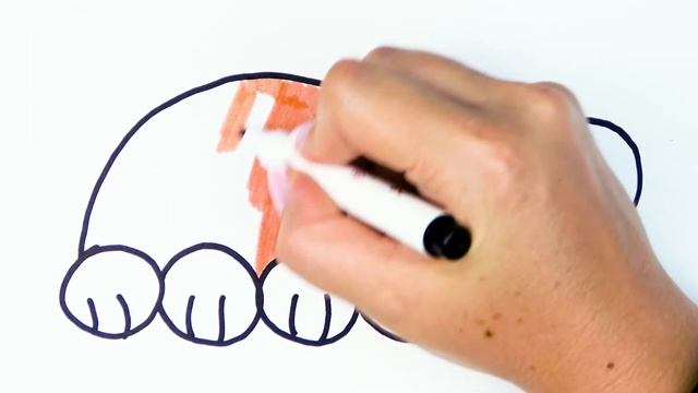 Как нарисовать СОБАКУ / мультик раскраска СОБАКА для детей / Время рисовать смотреть онлайн