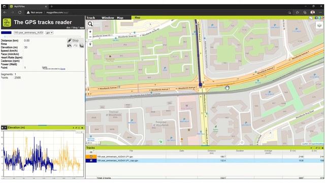 Editing a GPX file to a new start point with MyGPSFiles смотреть онлайн