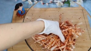Салат из дайкона/Корейский салат из редьки дайкон/무생채/#Корейская_кухня