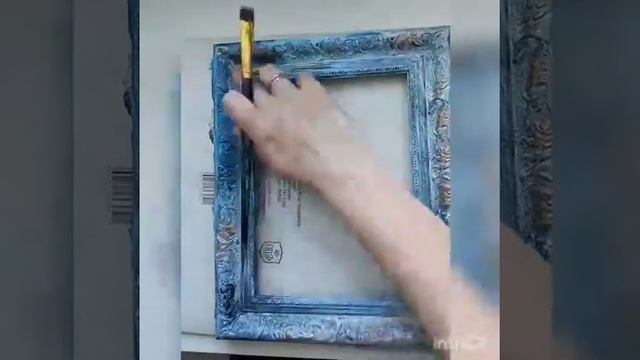 Перекраска фоторамки акриловыми красками