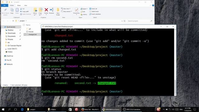 دورة git لإدارة المشاريع والملفات - الدرس السادس تحريك واعادة تسمية الملفات في المستودع смотреть онлайн