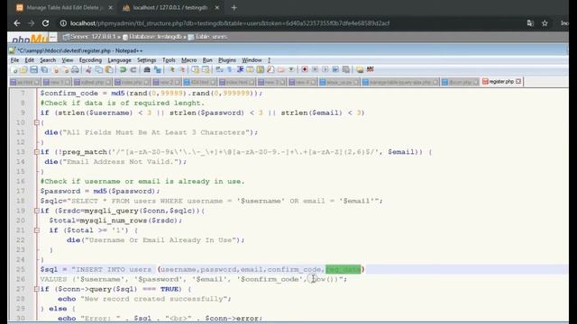 Manage Table Add Edit Delete jquery ajax mysqli смотреть онлайн