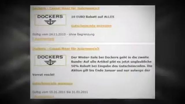 Dockers Gutschein смотреть онлайн