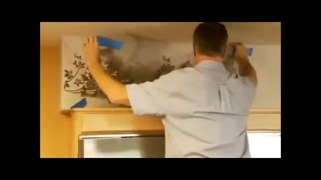 Модная тенденция Фреска Трафарет для декора стен