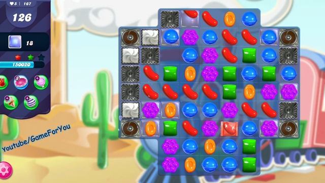 Candy Crush LEVEL 167 Game Play смотреть онлайн