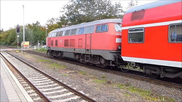 Strecke Mainz - Alzey; Baureihe 628 u. 218 mit Dostos in Nieder-Olm und Saulheim смотреть онлайн
