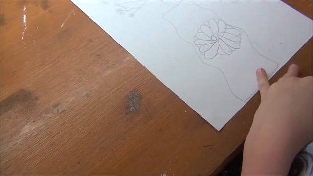 Как нарисовать красивый цветок в вазе.Уроки рисования. смотреть онлайн