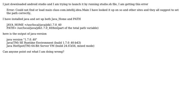 Can't launch android-studio in linux, getting this error Error: Could not find смотреть онлайн