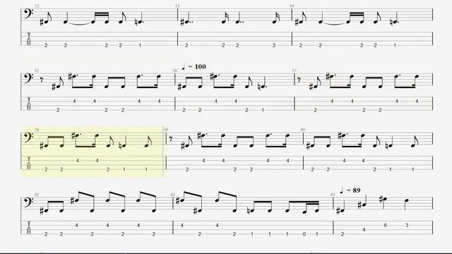 Crumb - Locket (bass Tab)